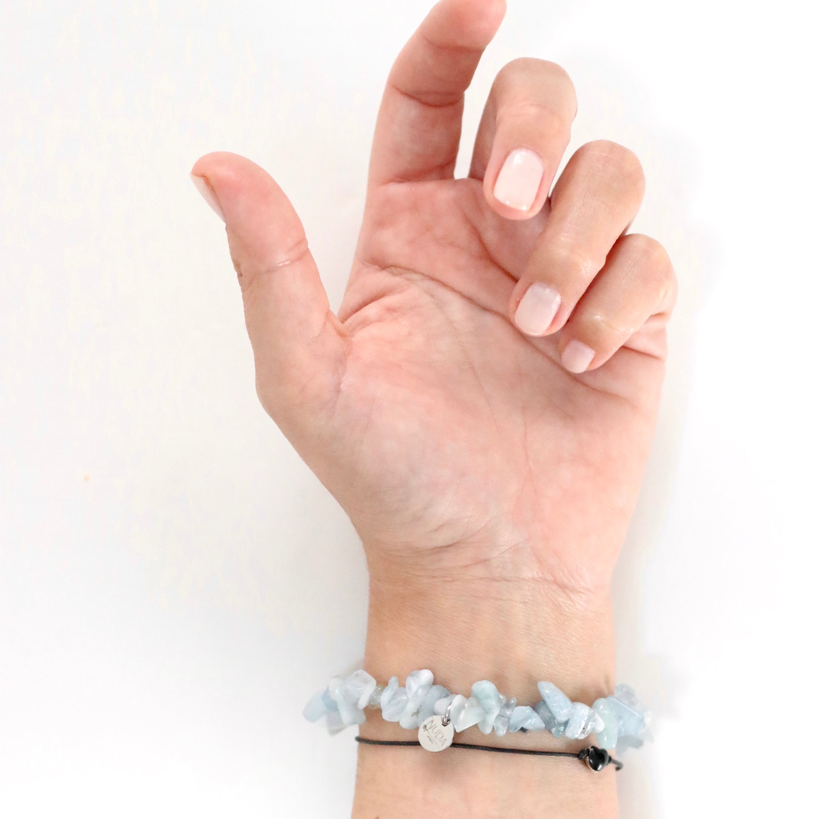 Bracciale Chips Acquamarina