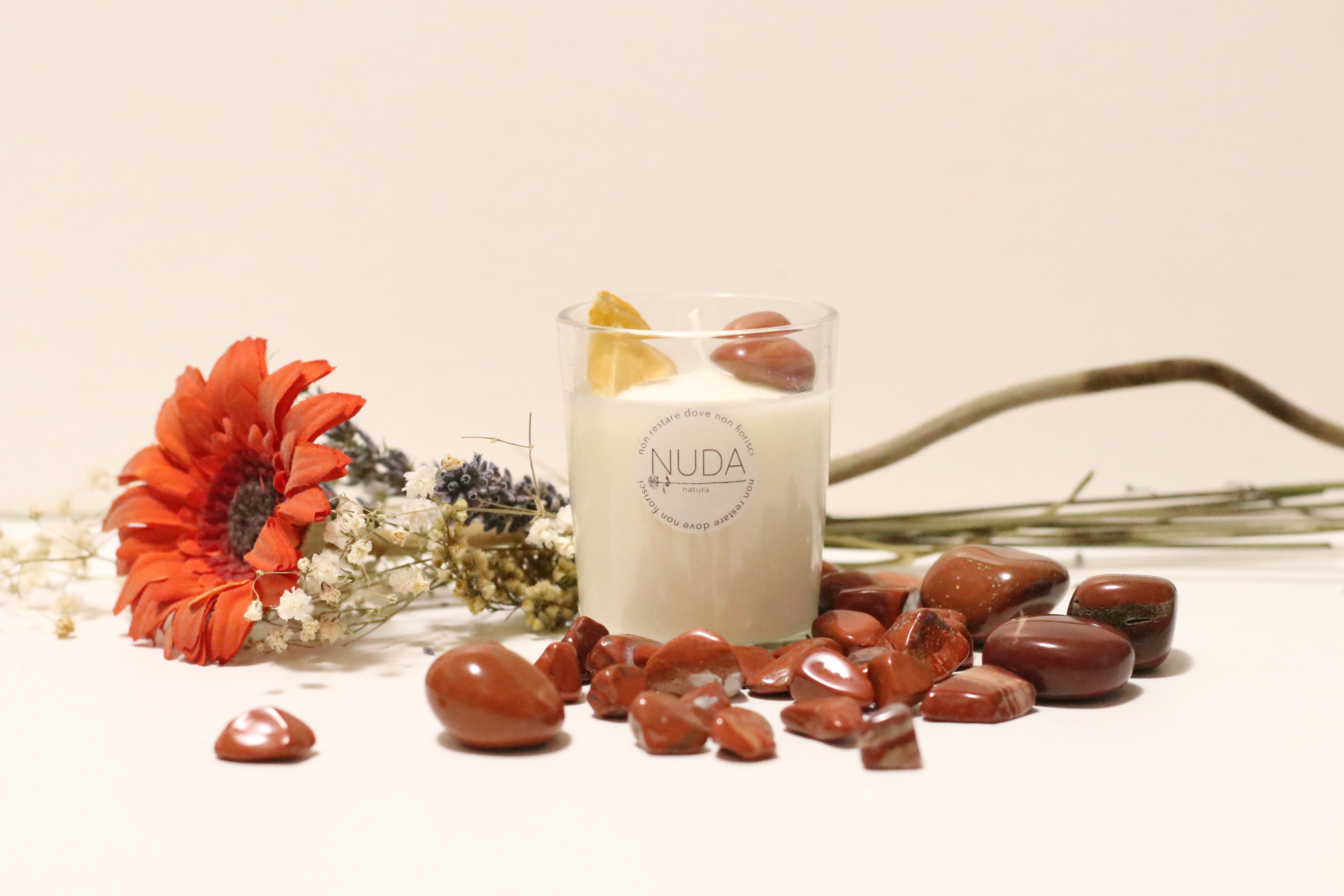 Candela artigianale in cera di soia - N°2 SVADHISTHANA Piccola