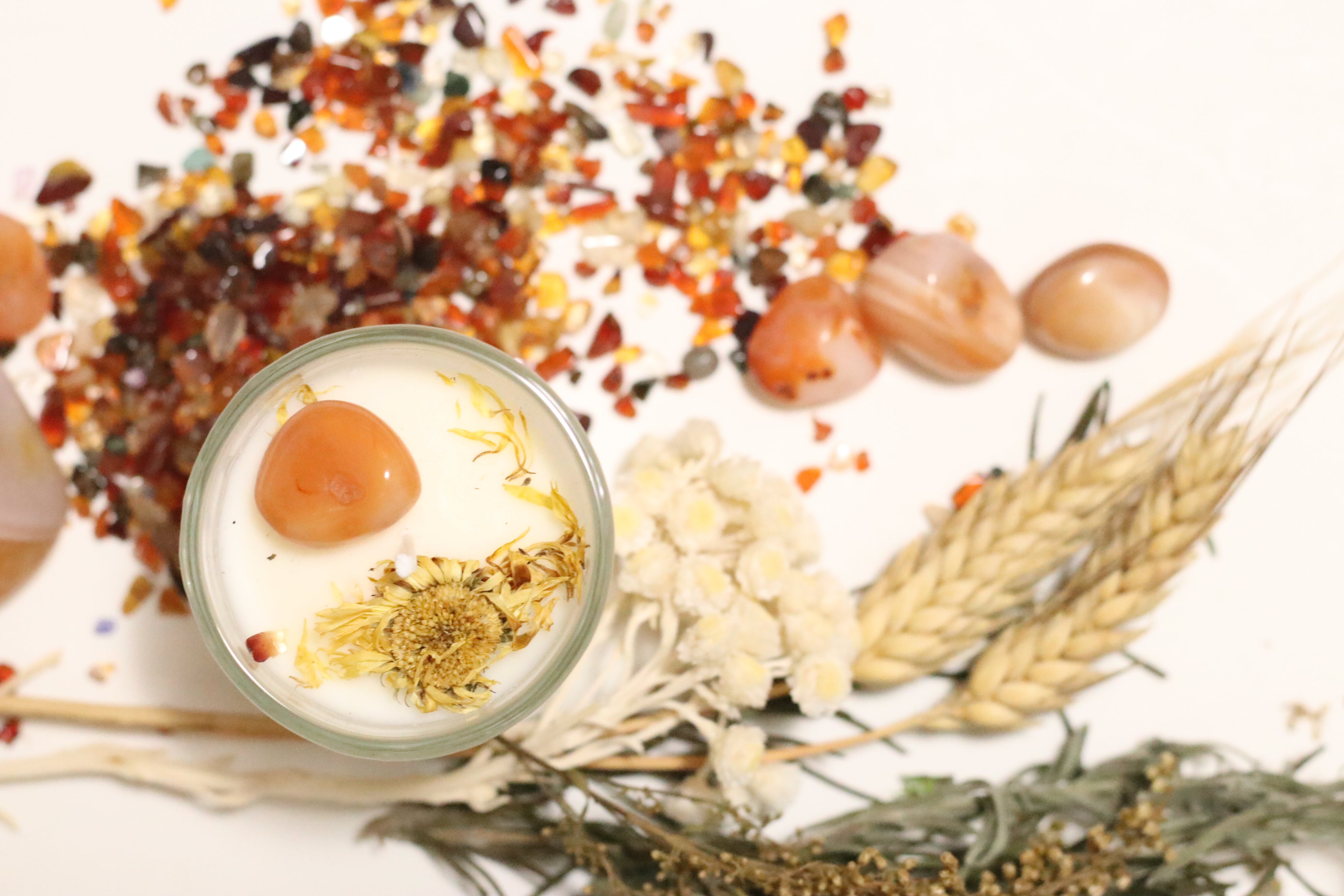 Candela artigianale in cera di soia - N°3 Manipura Piccola