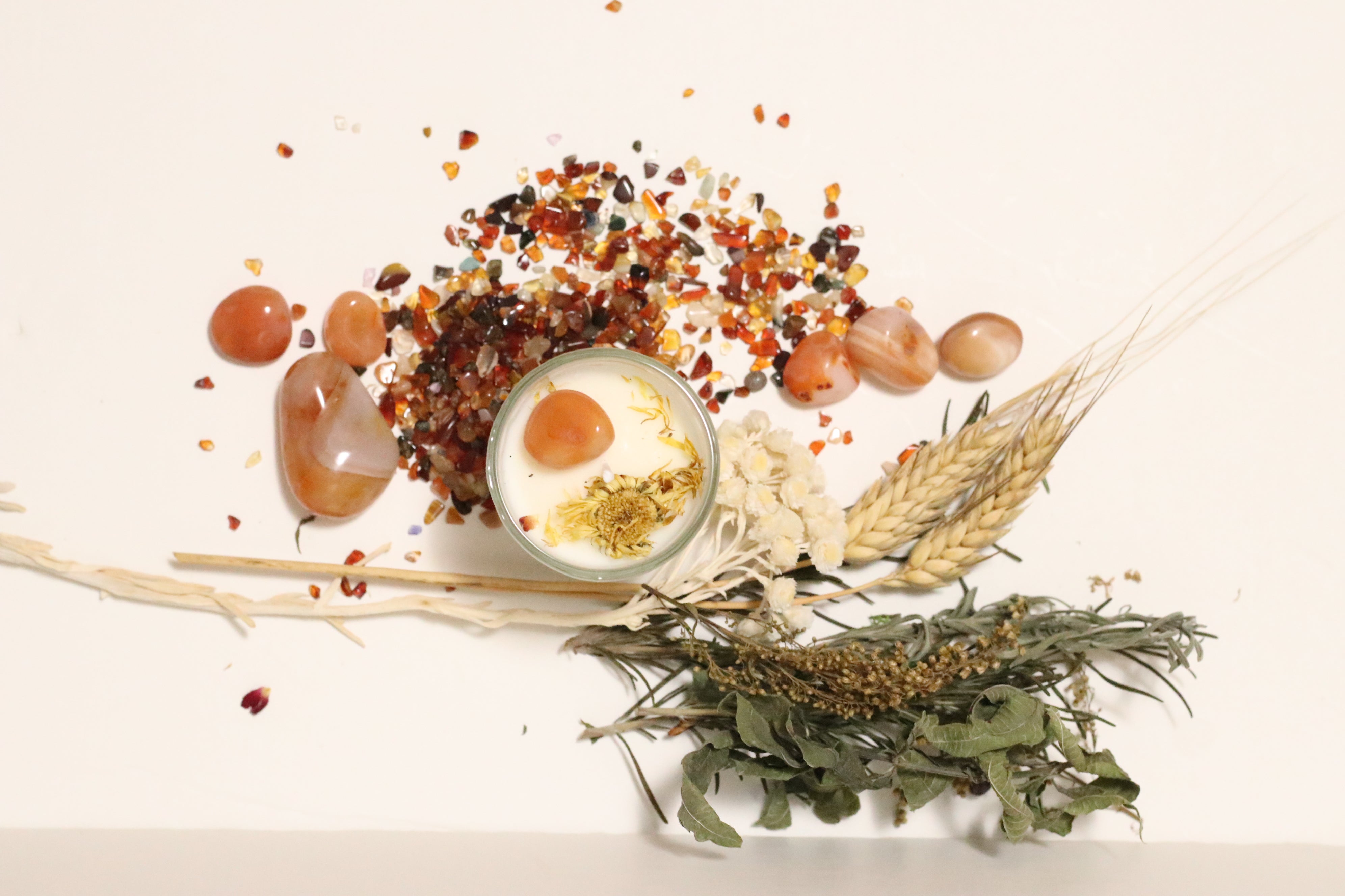 Candela artigianale in cera di soia - N°3 Manipura Piccola