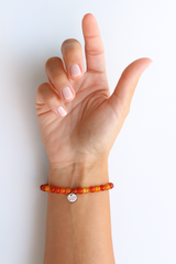 Bracciale in Grani di Corniola 4mm