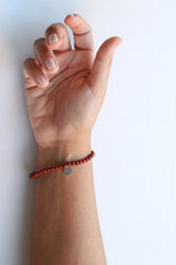Bracciale in Grani di Diaspro Rosso 4mm