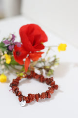 Bracciale Chips Diaspro Rosso