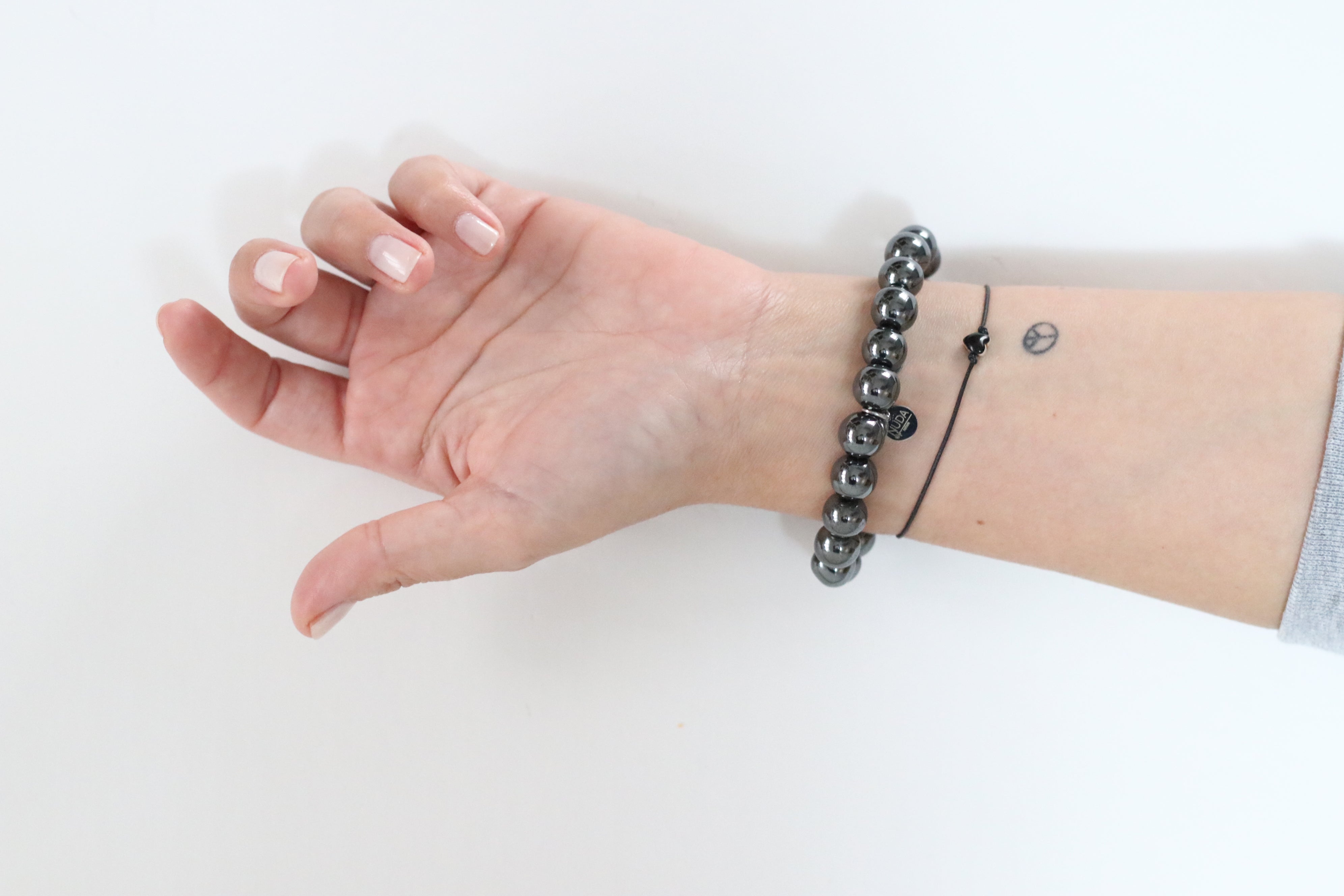 Bracciale in Grani di Ematite 10mm