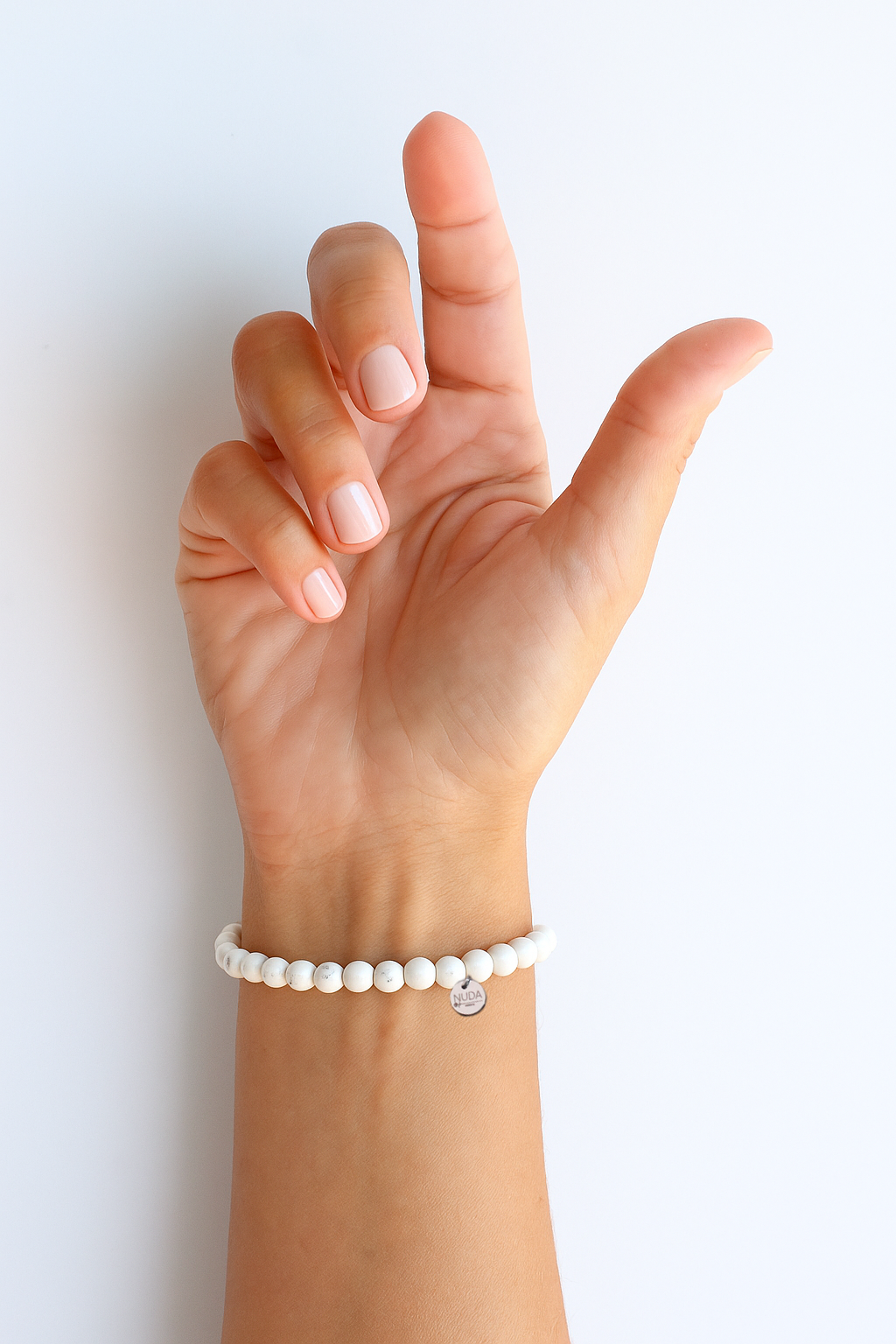Bracciale in Grani di Howlite 4mm