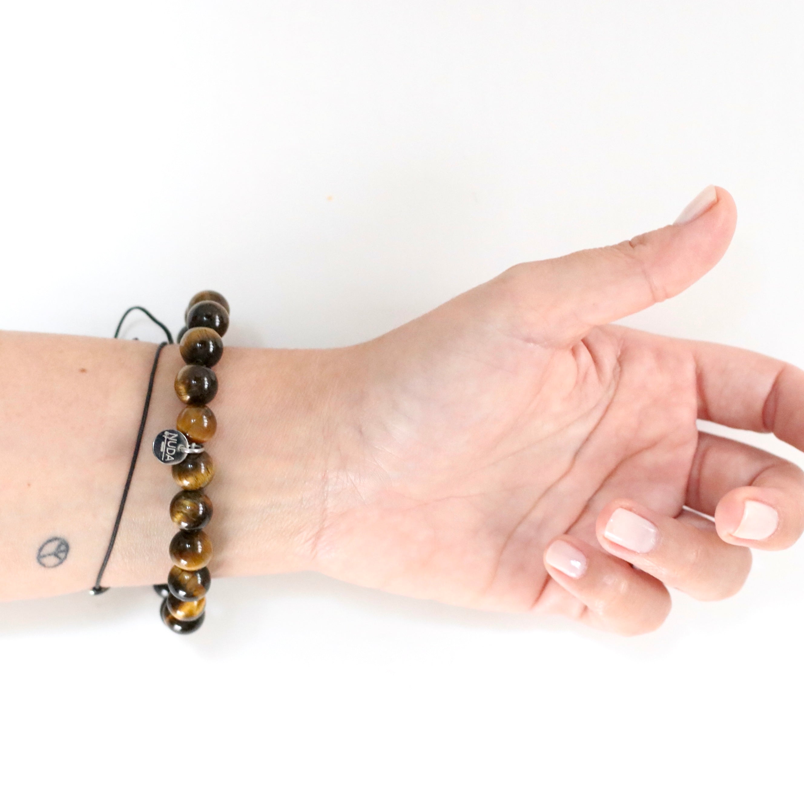 Bracciale in Grani di Occhio di Tigre 8mm