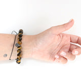 Bracciale in Grani di Occhio di Tigre 8mm