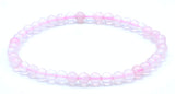 Bracciale in Grani di Quarzo Rosa 4mm