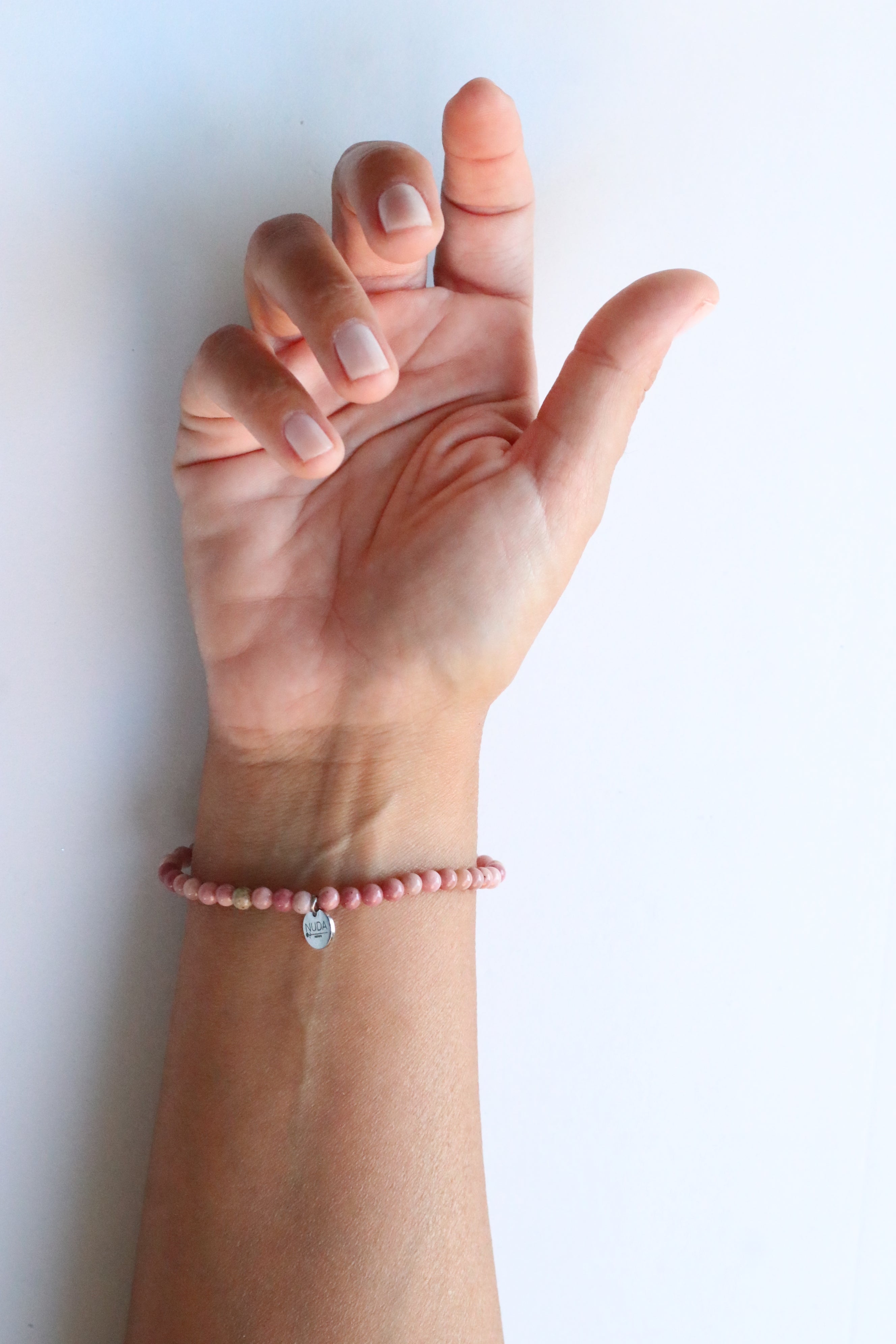 Bracciale in Grani di Rodonite 4mm