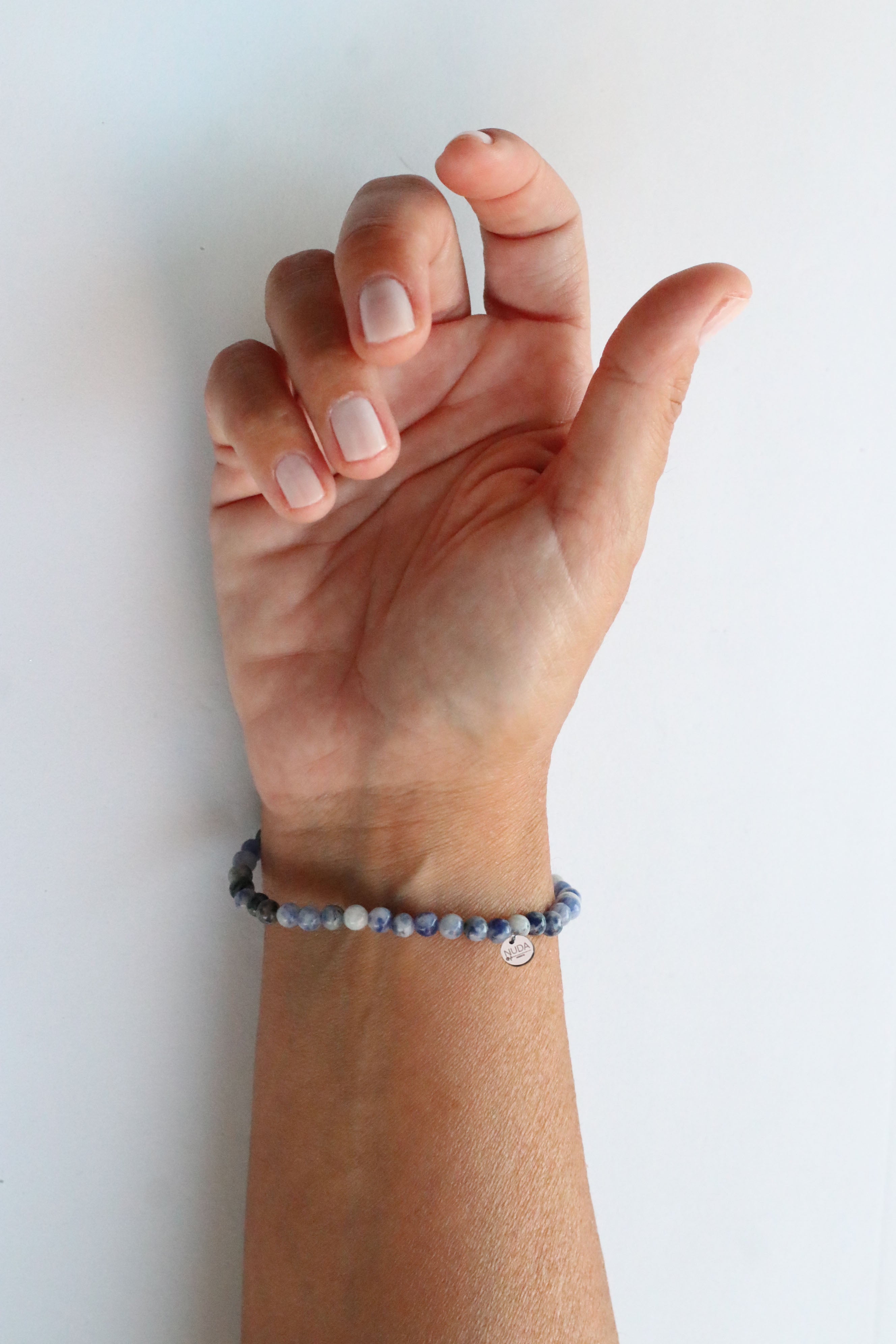 Bracciale in Grani di Sodalite 4mm