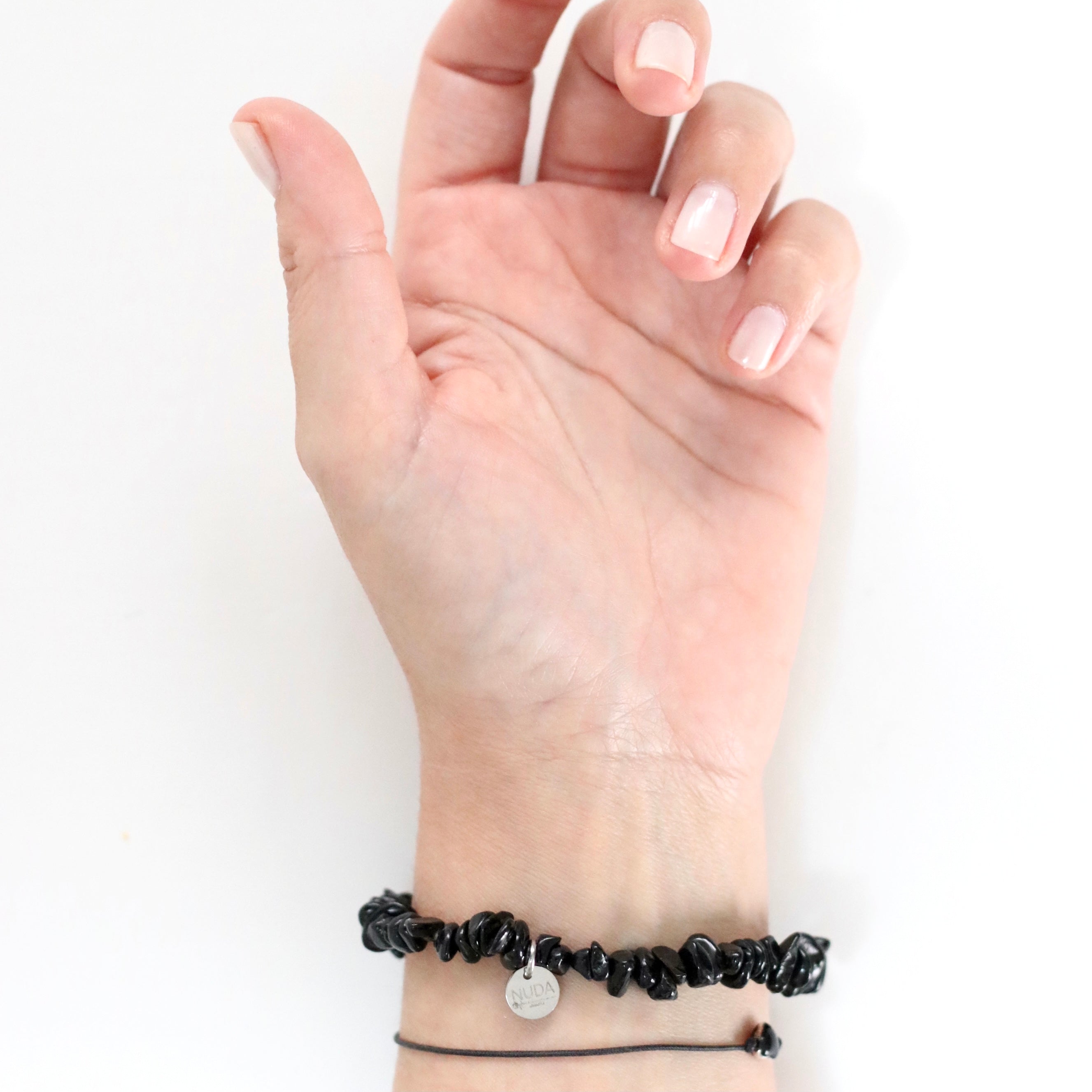 Bracciale in Chips di Tormalina Nera