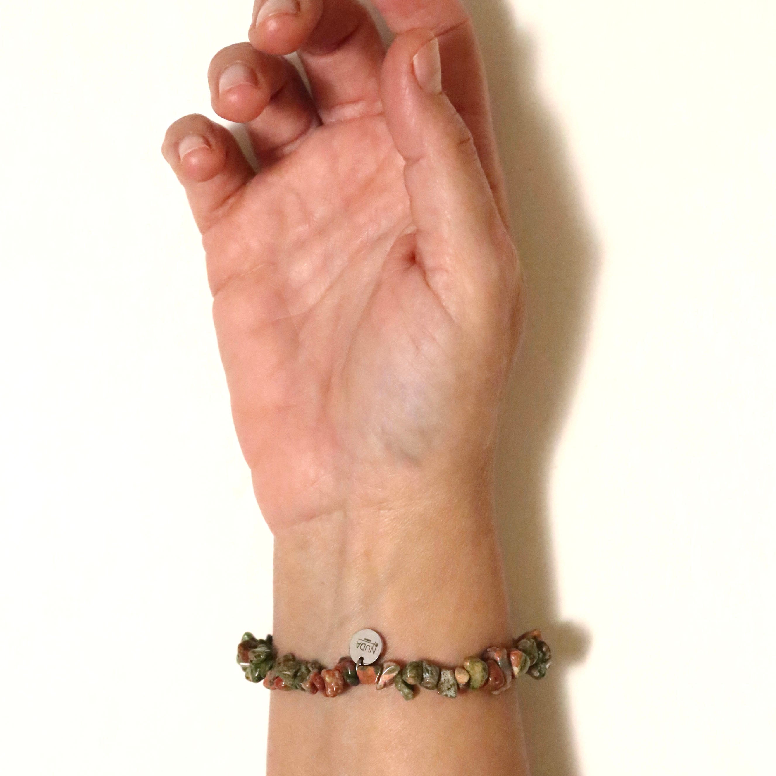 Bracciale in Chips di Unakite