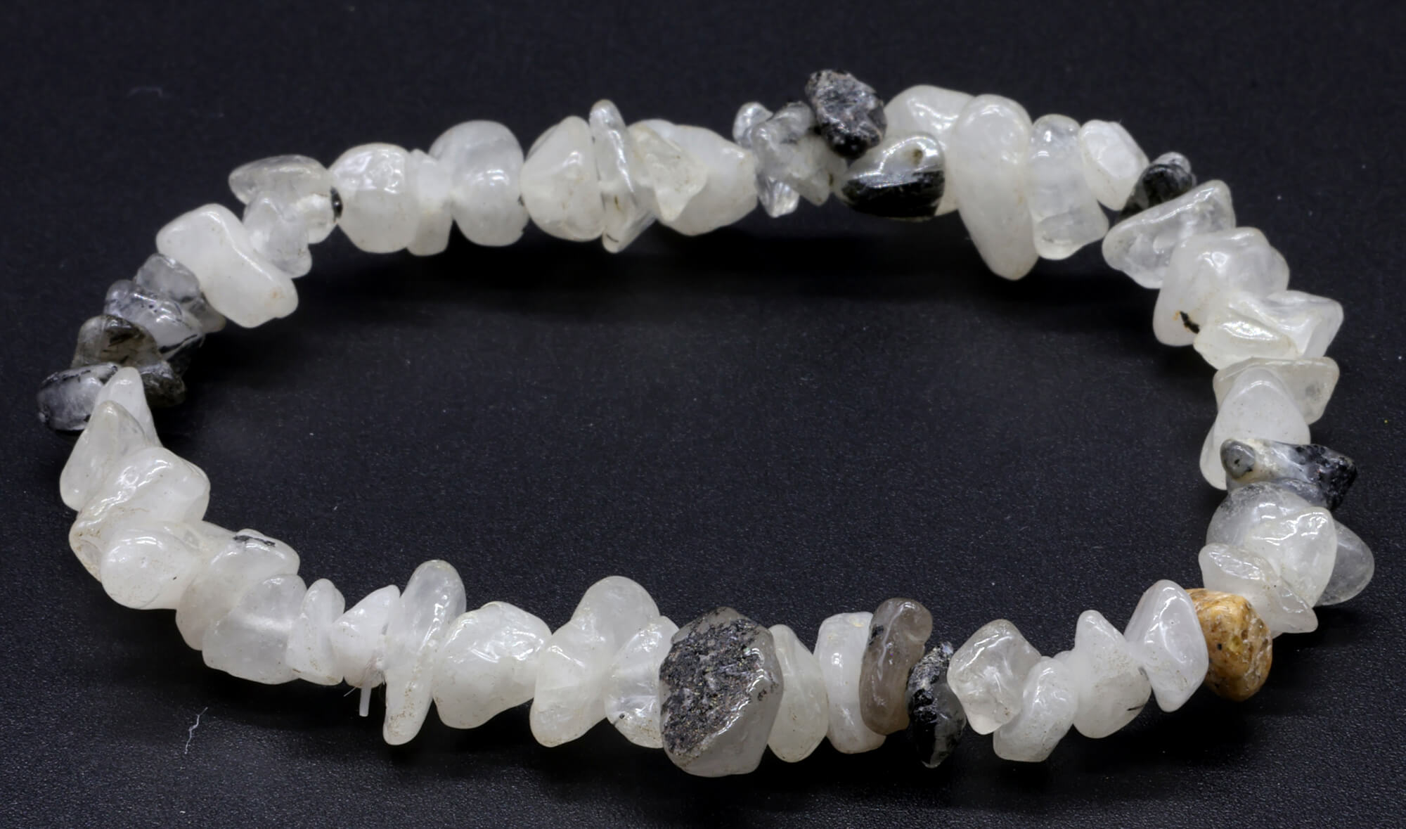 Bracciale in Chips di Quarzo Tormalinato