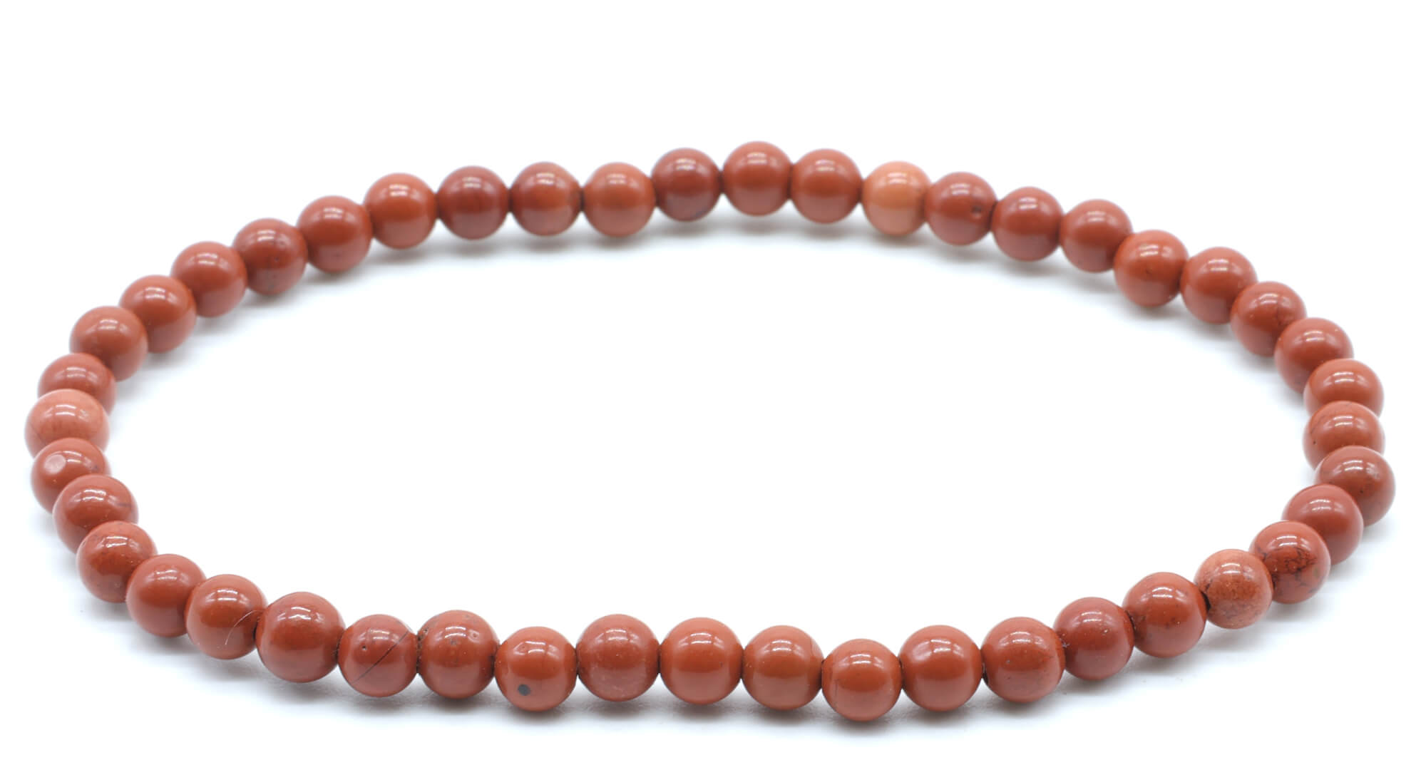 Bracciale in Grani di Diaspro Rosso 4mm