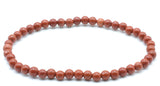 Bracciale in Grani di Diaspro Rosso 4mm