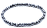 Bracciale in Grani di Ematite 4mm