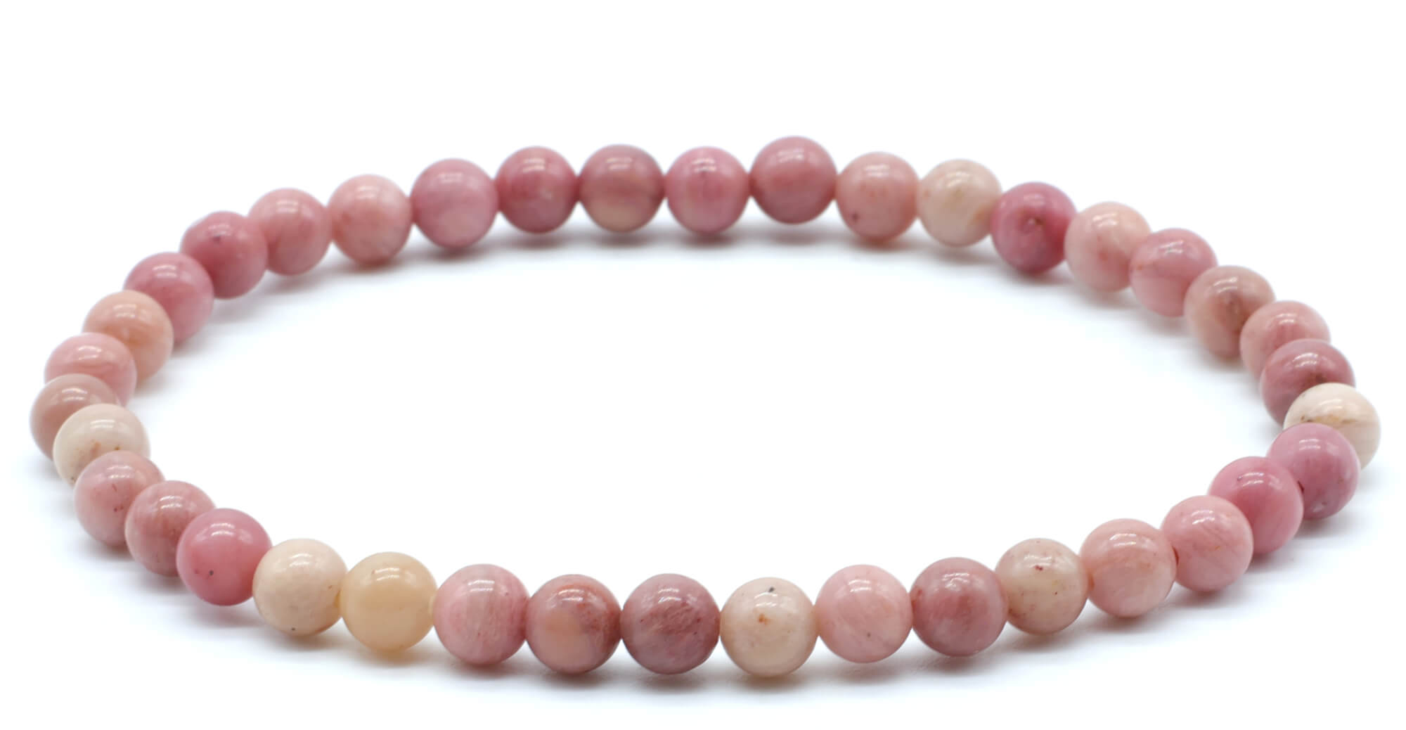 Bracciale in Grani di Rodonite 4mm