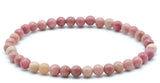 Bracciale in Grani di Rodonite 4mm